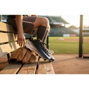 Nike Vapor Keystone 2 Low Baseball Cleats Black White Men’s 13